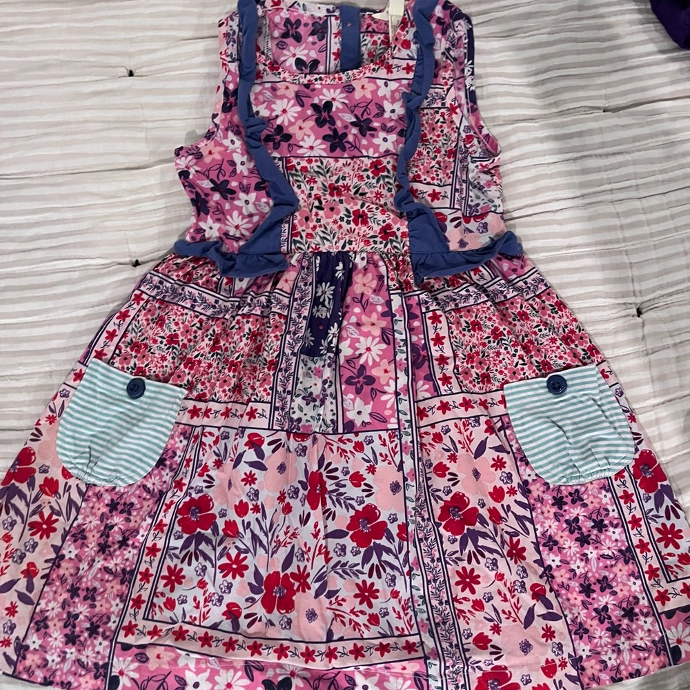 Matilda Jane Pink and Blue Floral Kids Dress